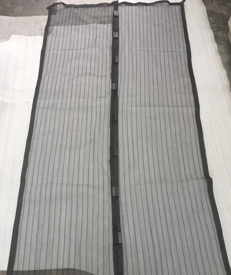 BreezeBarrier Reinforced Magnetic Screen Door – Hands-Free Mesh Curtain with Heavy-Duty Magnets, Self-Closing Screen for Front Door, Patio, Balcony & Sliding Door (Pet & Kid Friendly)